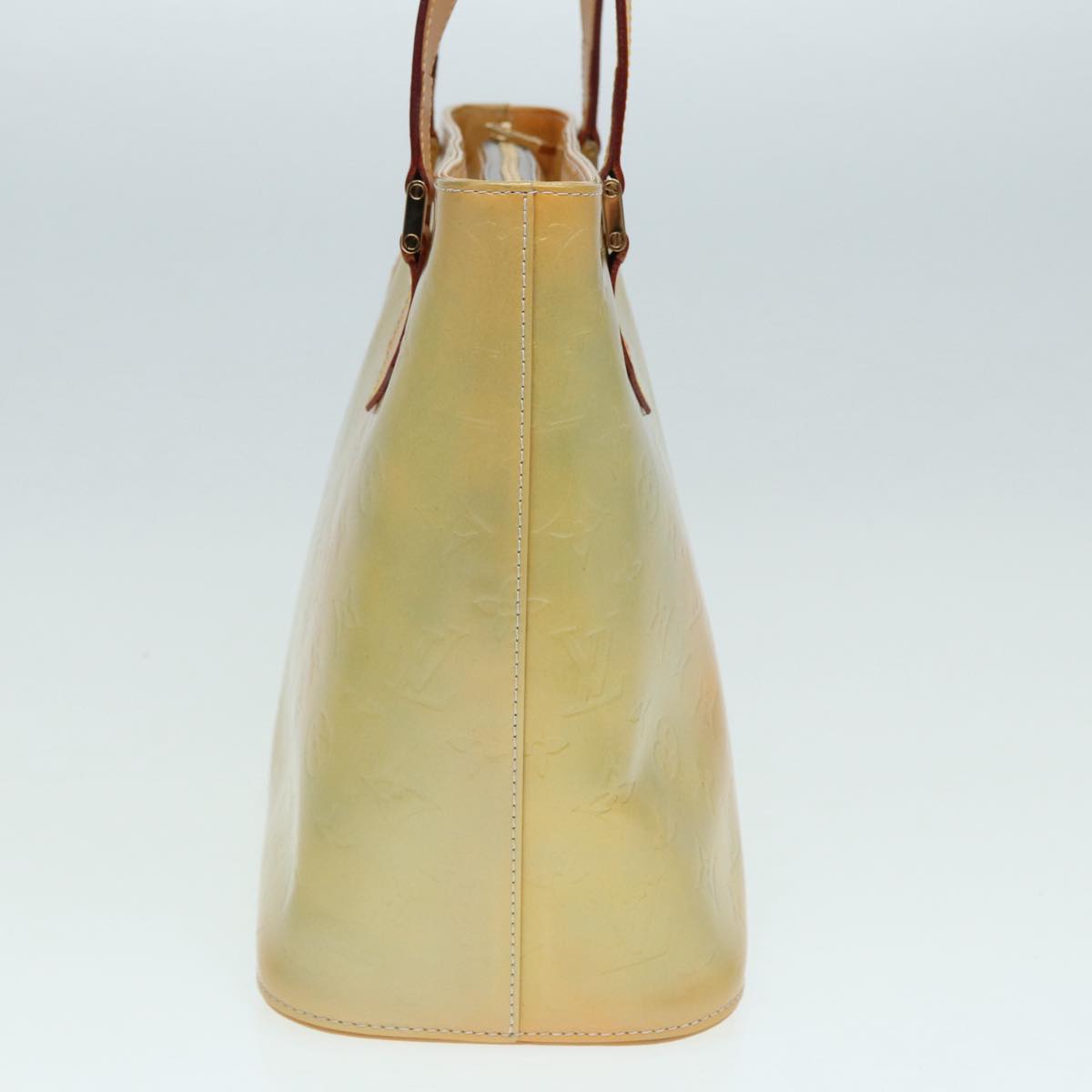Louis Vuitton Houston Beige Patent Leather Handbag
