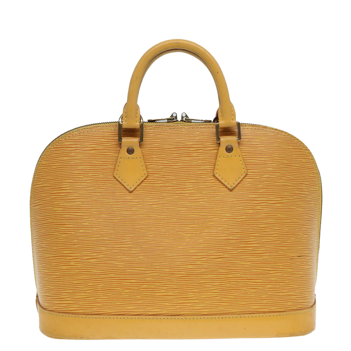 Louis Vuitton Alma Yellow Leather Handbag