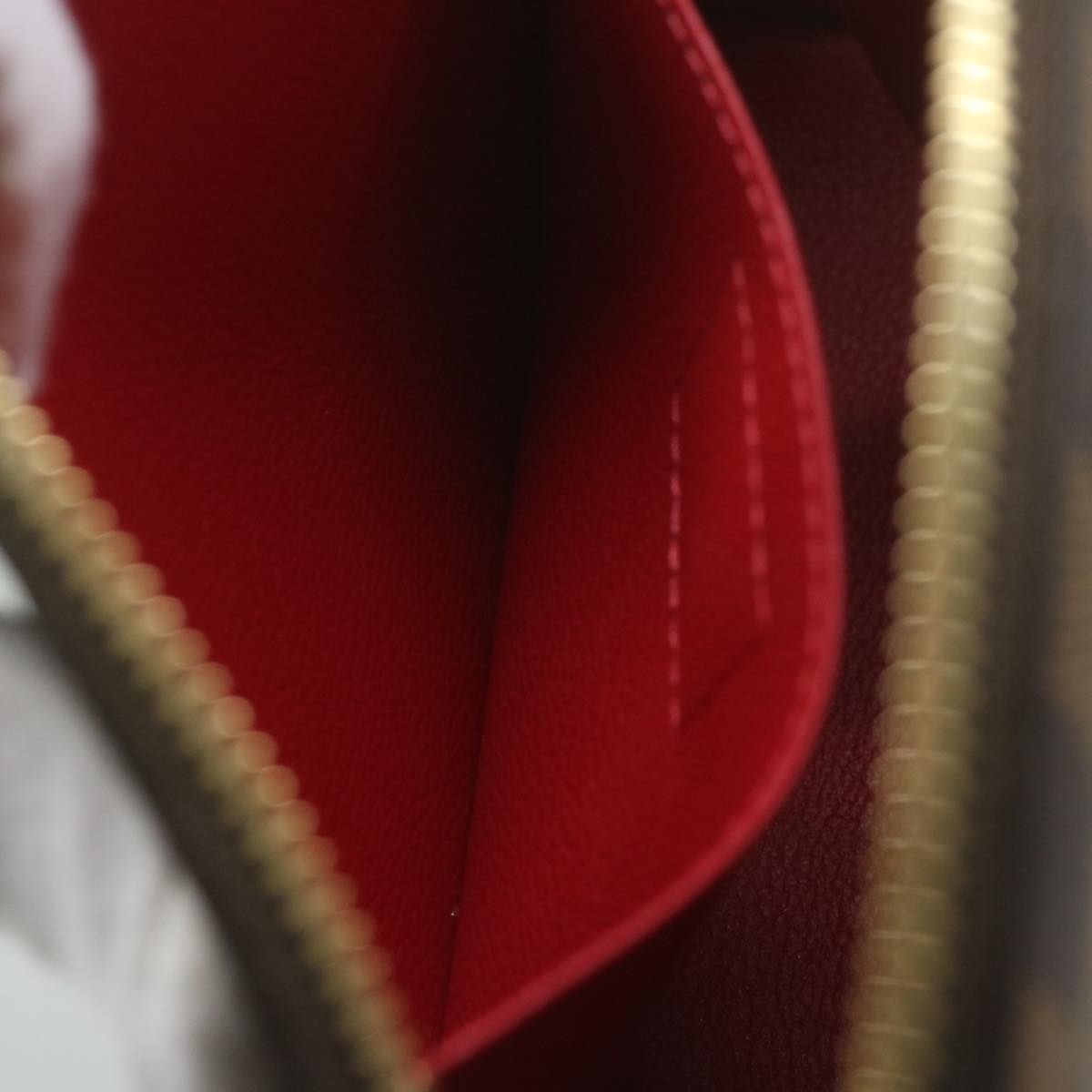 Louis Vuitton Cosmetic Pouch Brown Canvas Clutch Bag