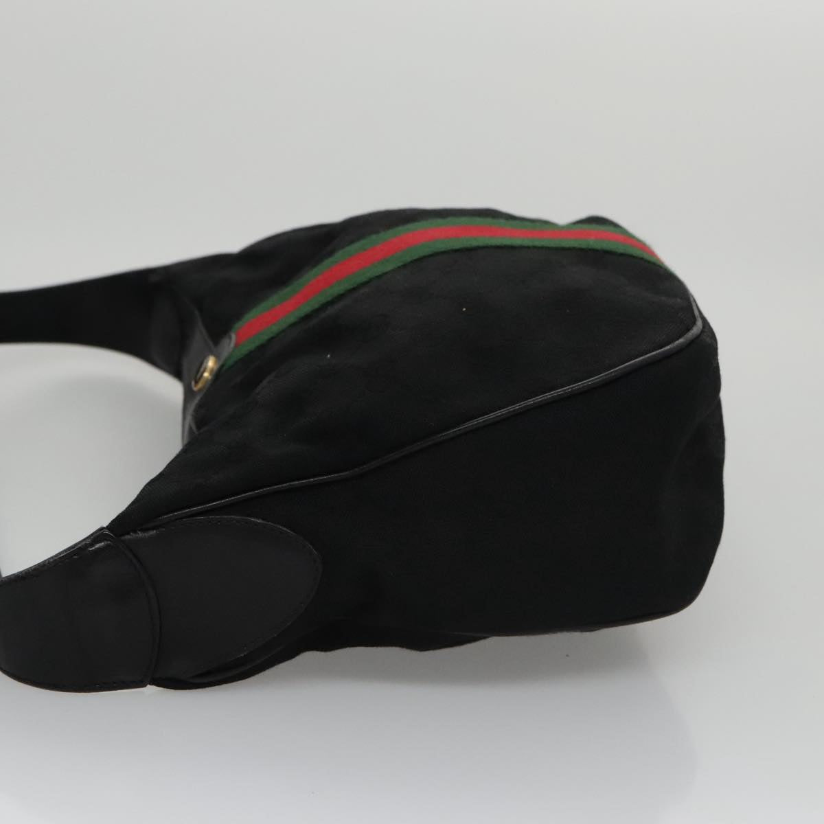 Gucci Sherry Black Canvas Shoulder Bag