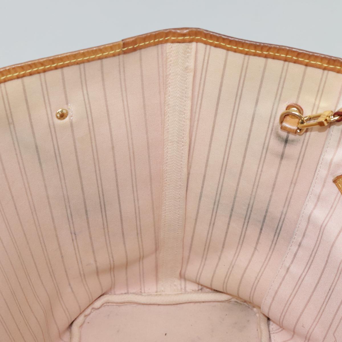 Louis Vuitton Neverfull Mm White Canvas Tote Bag