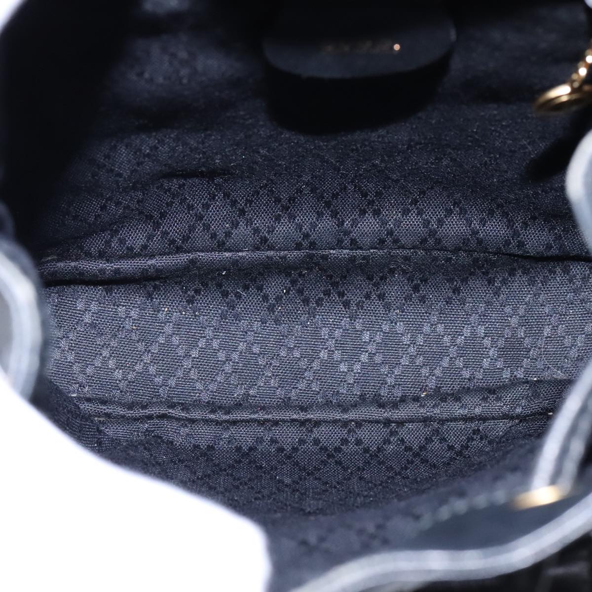 Gucci Bamboo Black Leather Backpack Bag