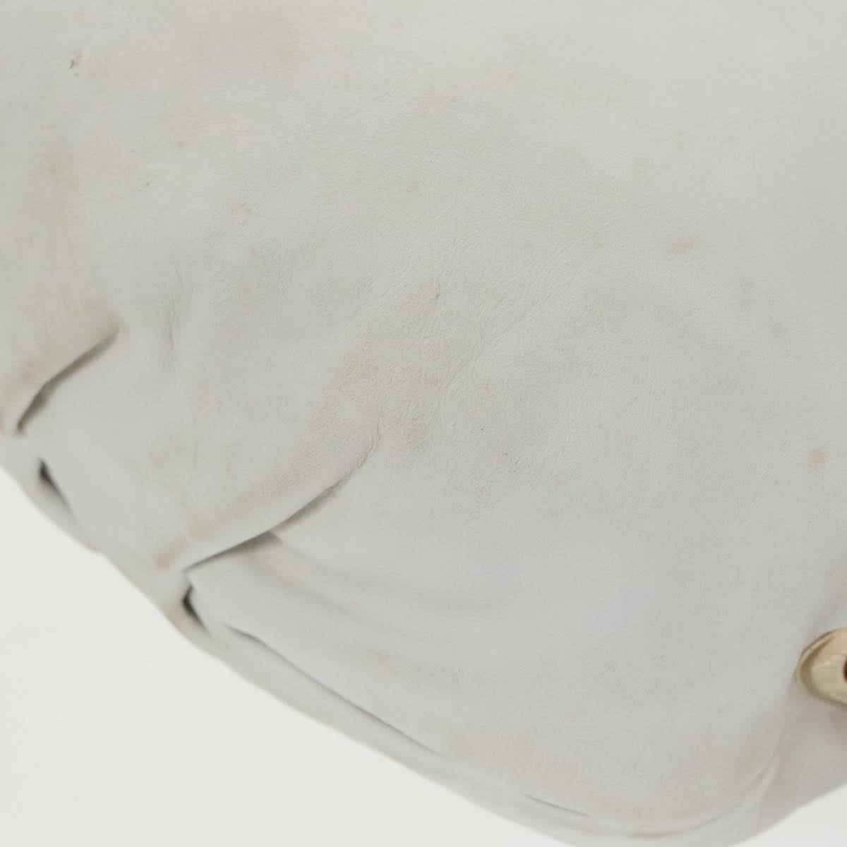 Gucci White Leather Tote Bag