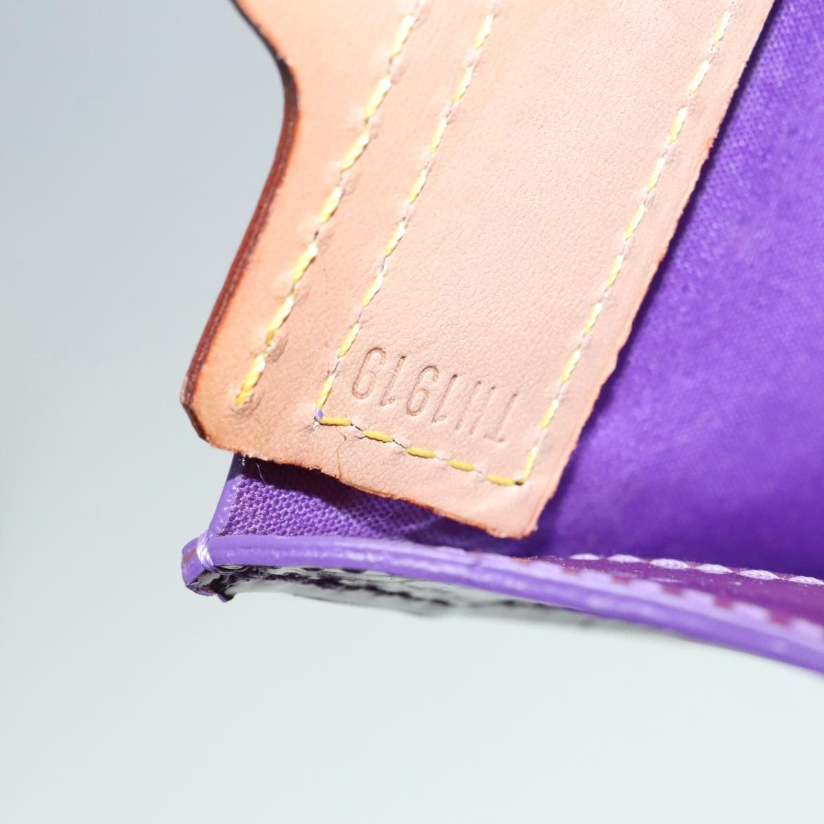 Louis Vuitton Stanton Purple Patent Leather Tote Bag