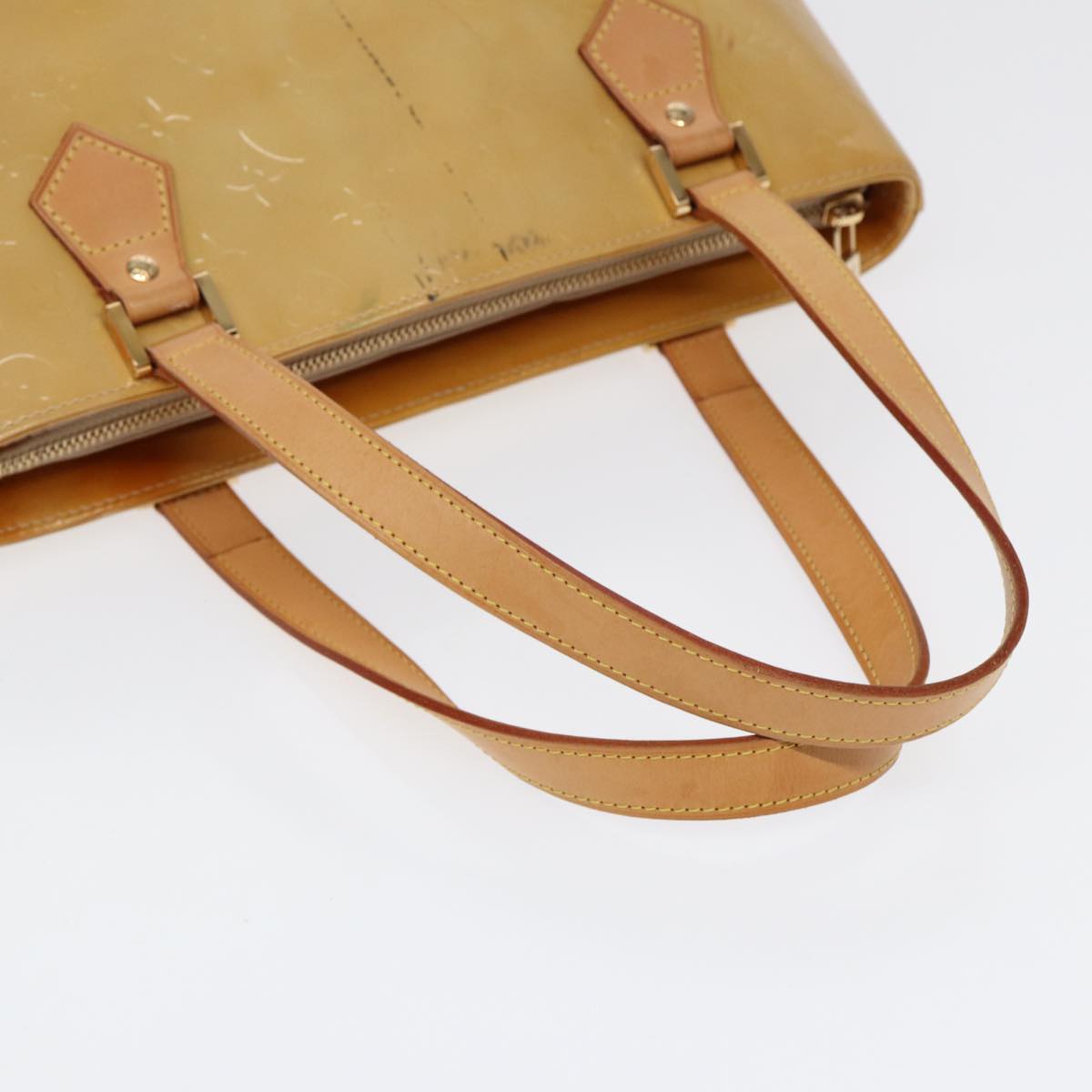 Louis Vuitton Houston Beige Patent Leather Handbag