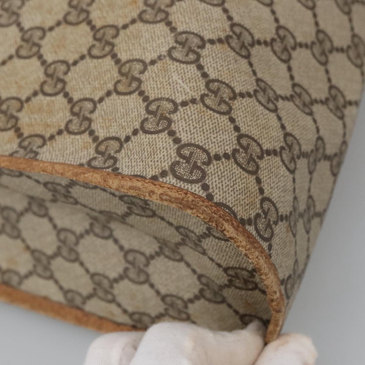 Gucci Cabas Beige Canvas Tote Bag