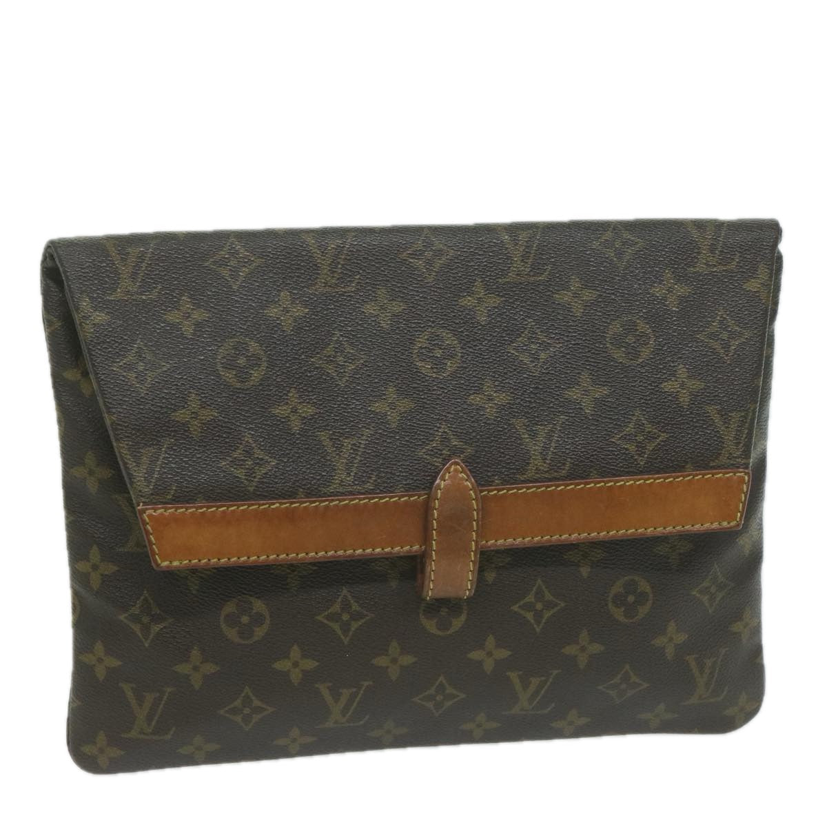 Louis Vuitton Pochette Brown Canvas Clutch Bag