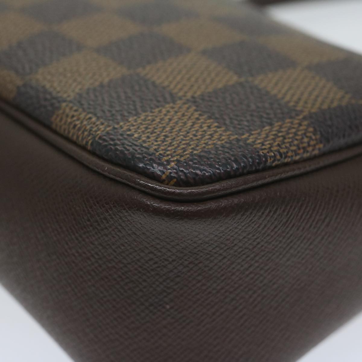 Louis Vuitton Cosmetic Pouch Brown Canvas Clutch Bag