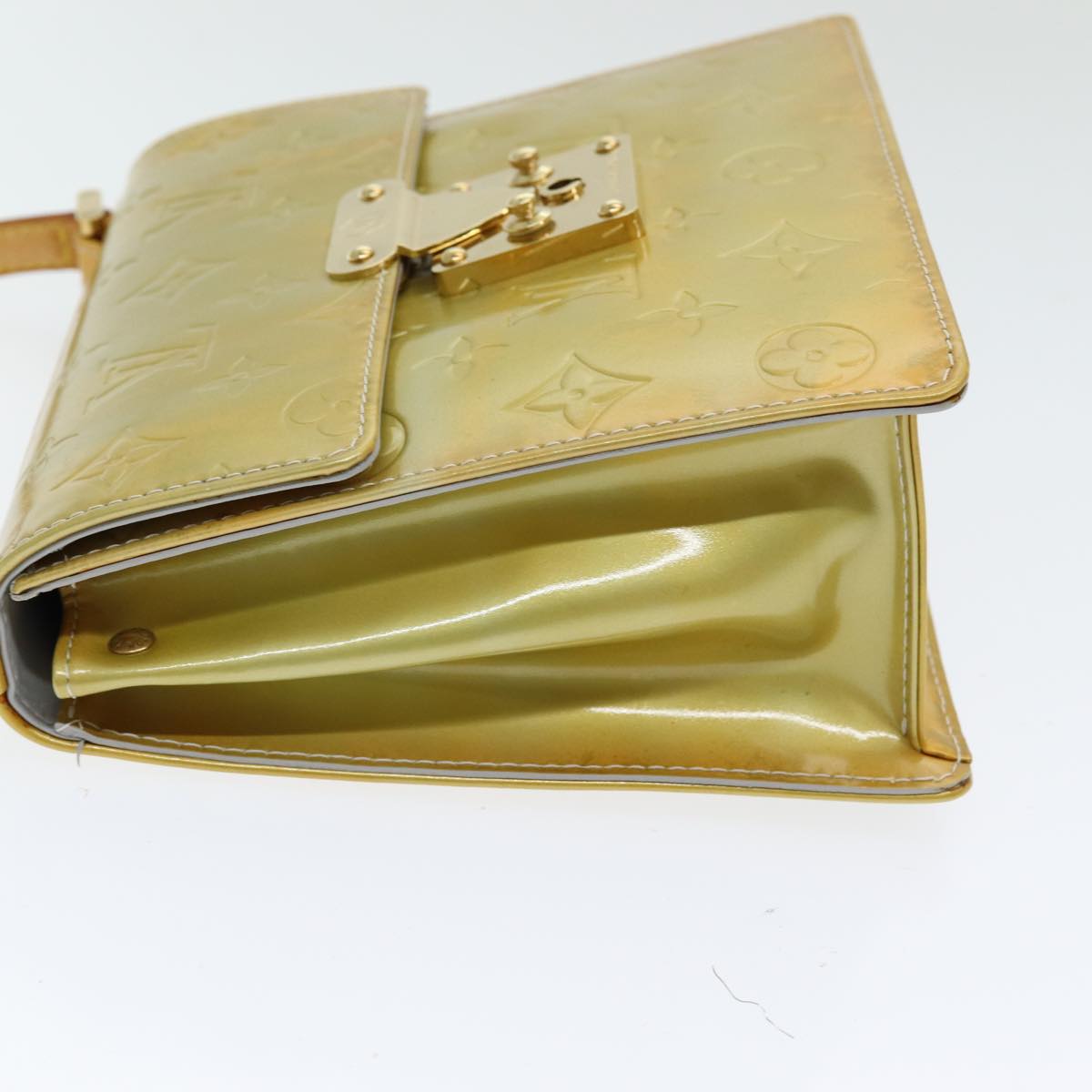 Louis Vuitton Spring Street Khaki Patent Leather Handbag