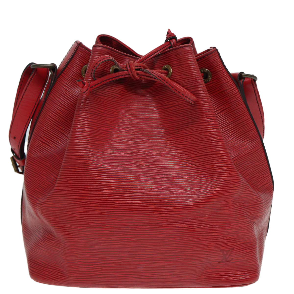 Louis Vuitton Petit Noé Red Leather Shoulder Bag