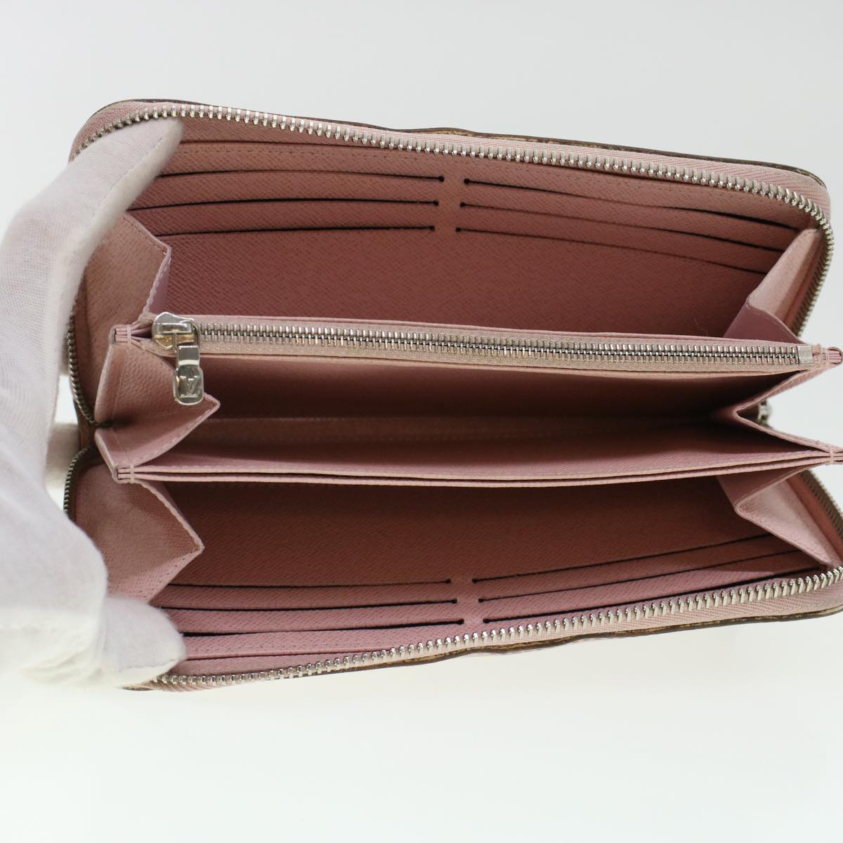 Louis Vuitton Zippy Wallet Pink Leather Wallet