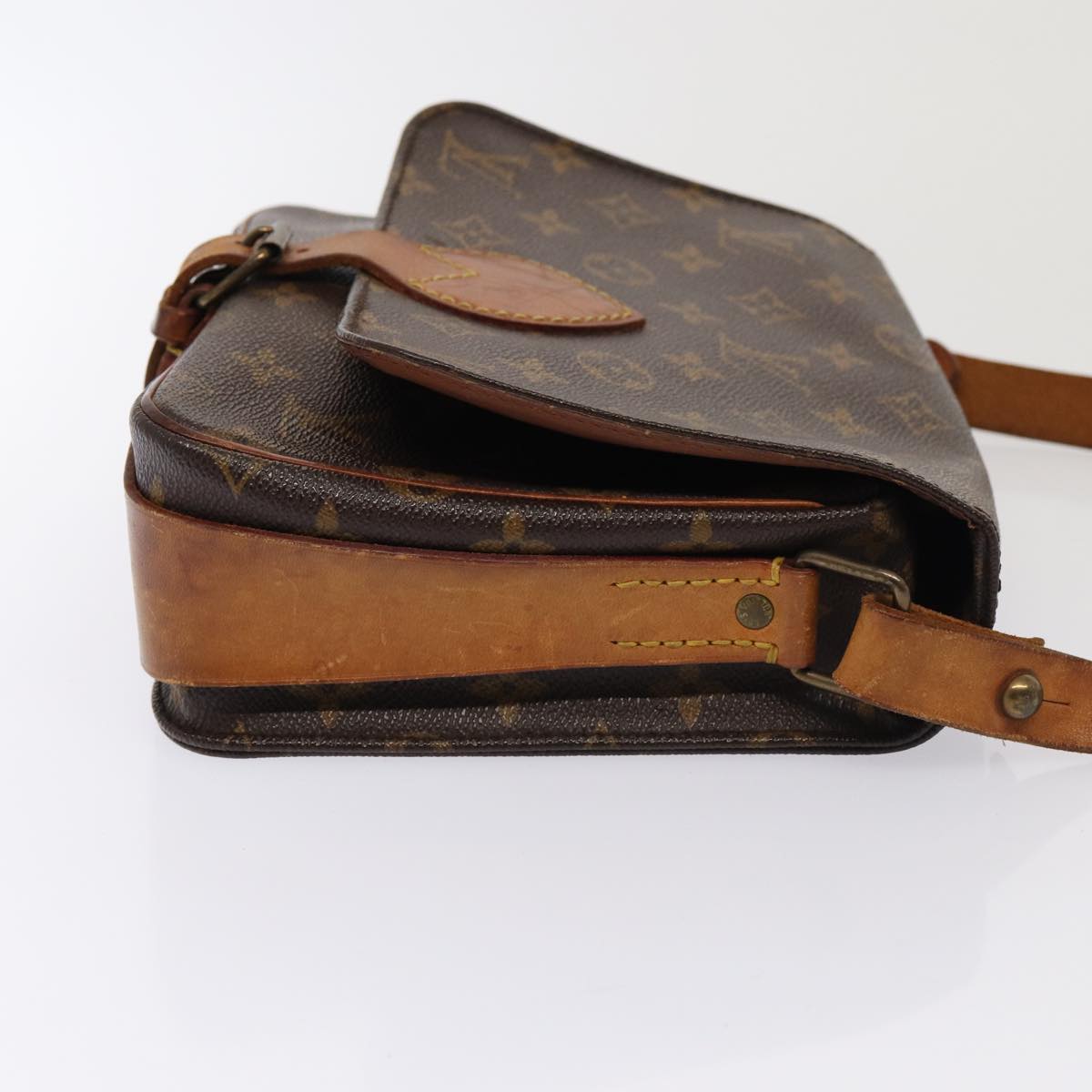 Louis Vuitton Cartouchiere Brown Canvas Shoulder Bag