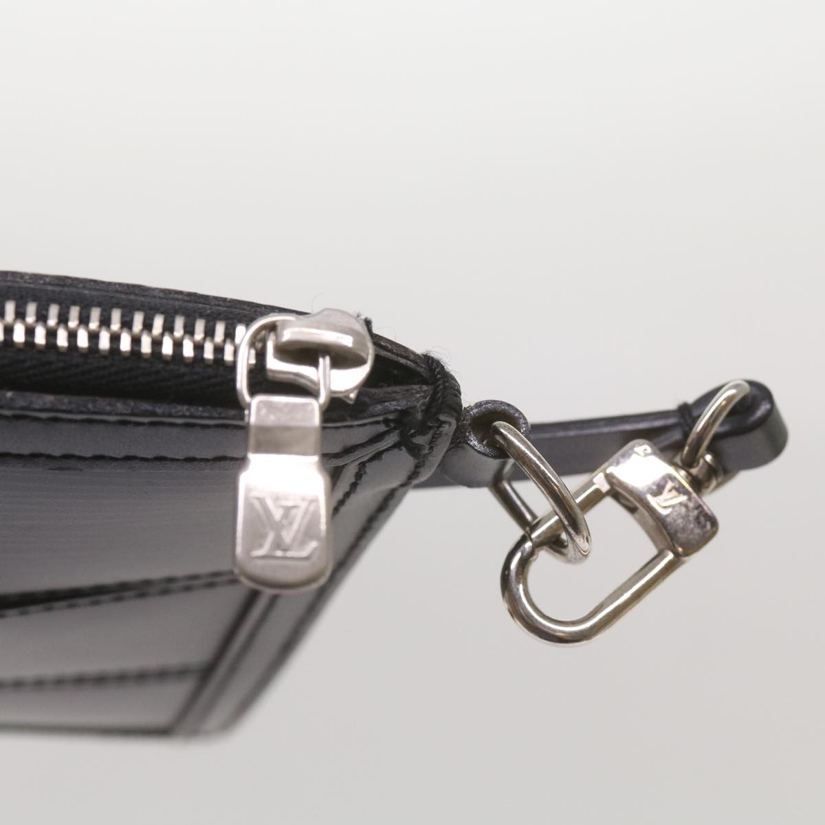 Louis Vuitton Delmonico Black Leather Clutch Bag