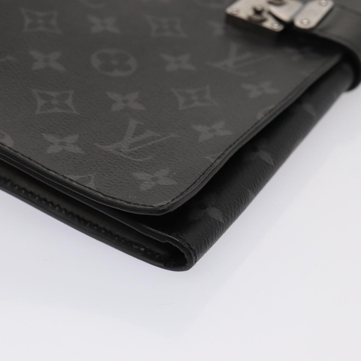 Louis Vuitton Porte Documents Grey Canvas Briefcase Bag