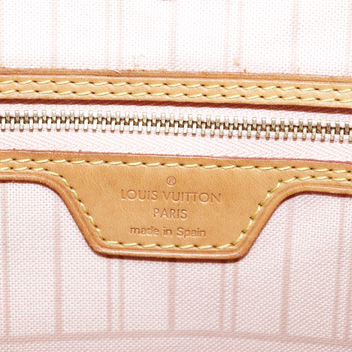 Louis Vuitton Neverfull Mm White Canvas Tote Bag