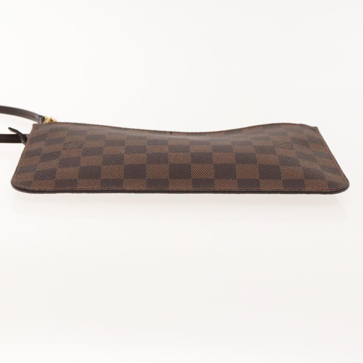 Louis Vuitton Neverfull Pouch Brown Canvas Clutch Bag