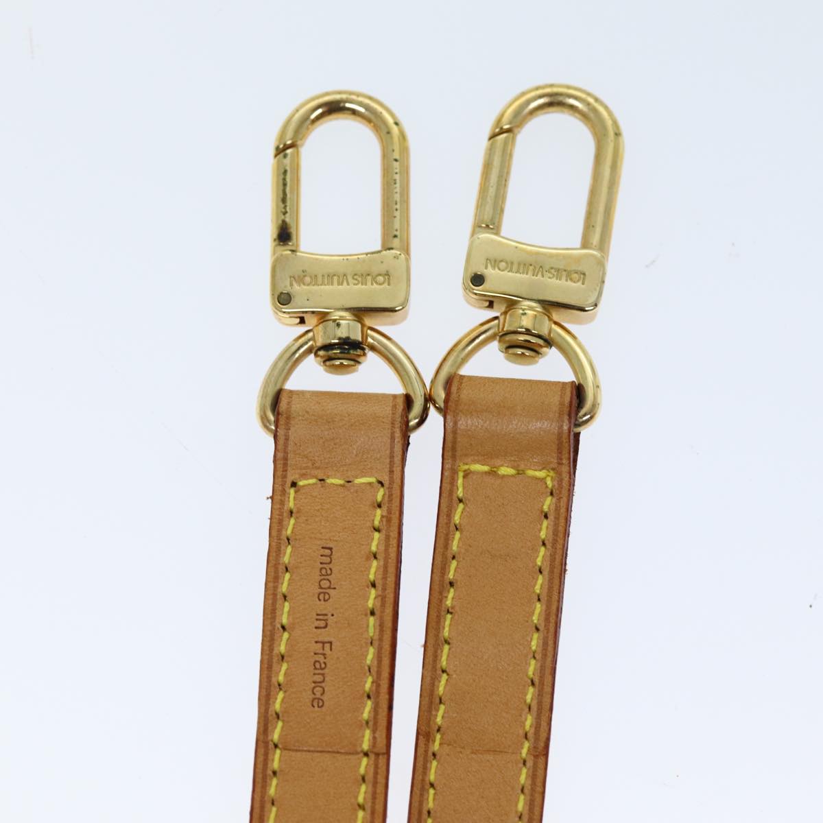 Louis Vuitton Shoulder Strap Beige Leather Bag Jewelry
