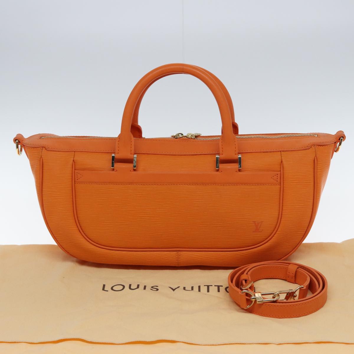 Louis Vuitton Danura Orange Leather Handbag