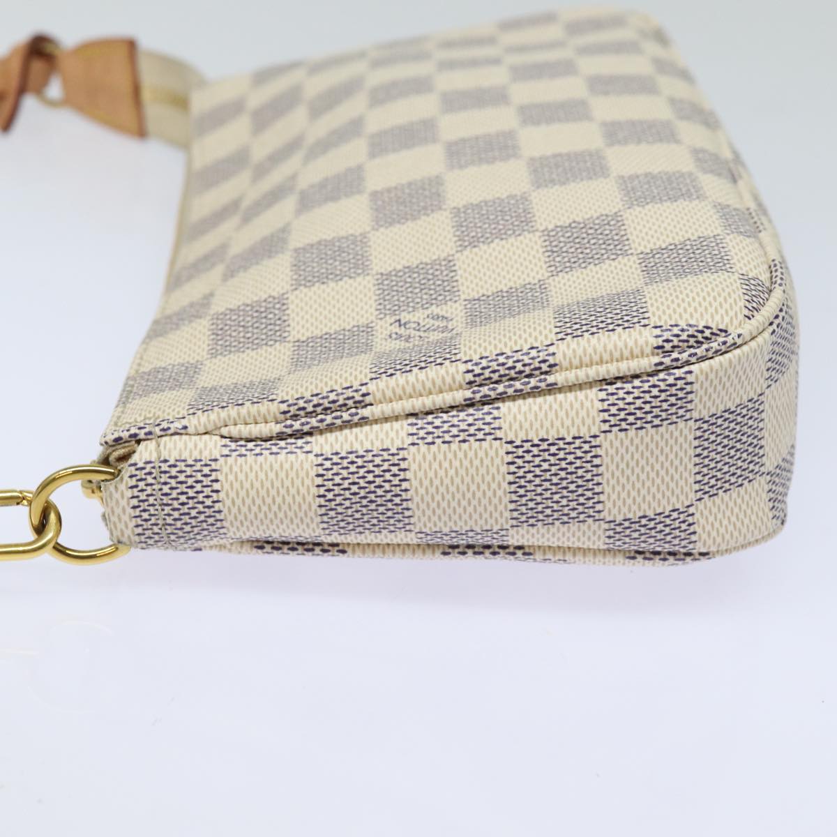 Louis Vuitton Pochette Accessoires White Canvas Clutch Bag