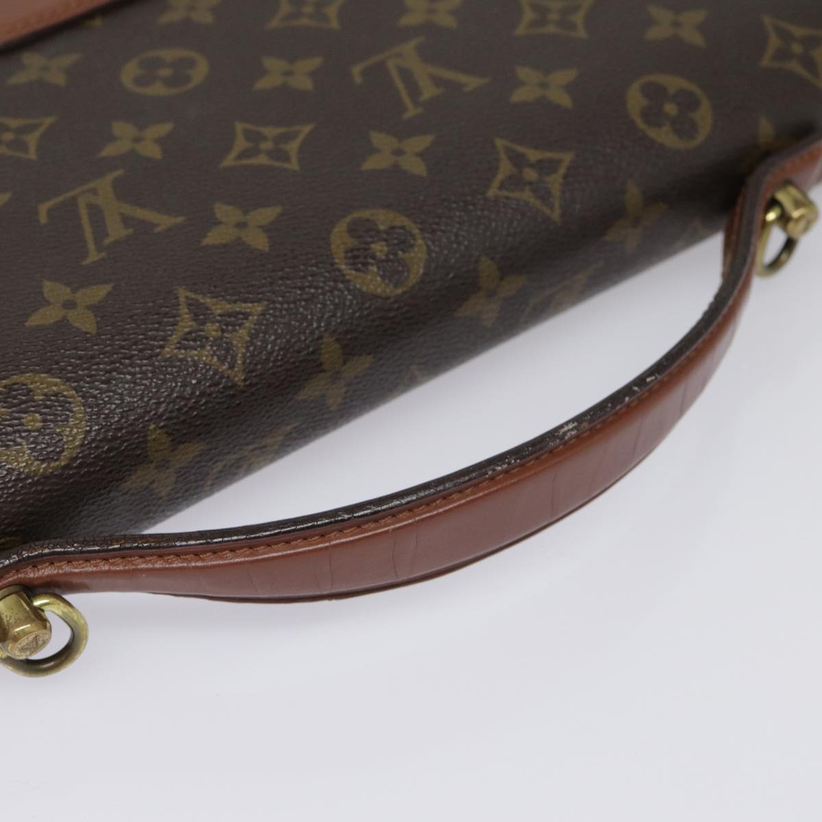 Louis Vuitton Document Case Brown Canvas Briefcase Bag