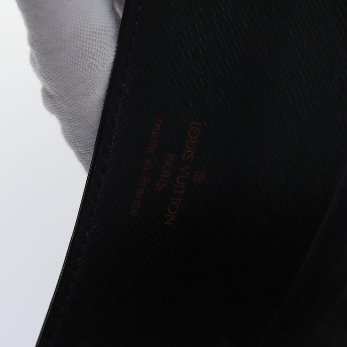 Louis Vuitton Agenda Mm Black Leather Wallet
