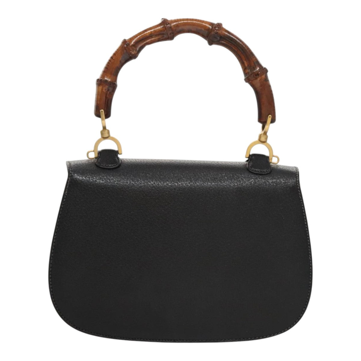 Gucci Bamboo Black Leather Handbag