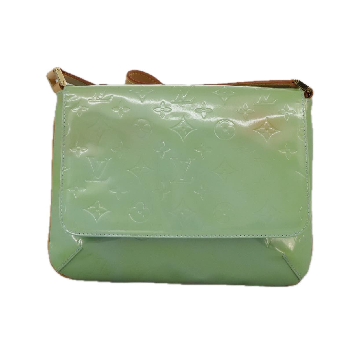 Louis Vuitton Thompson Street Green Patent Leather Shoulder Bag
