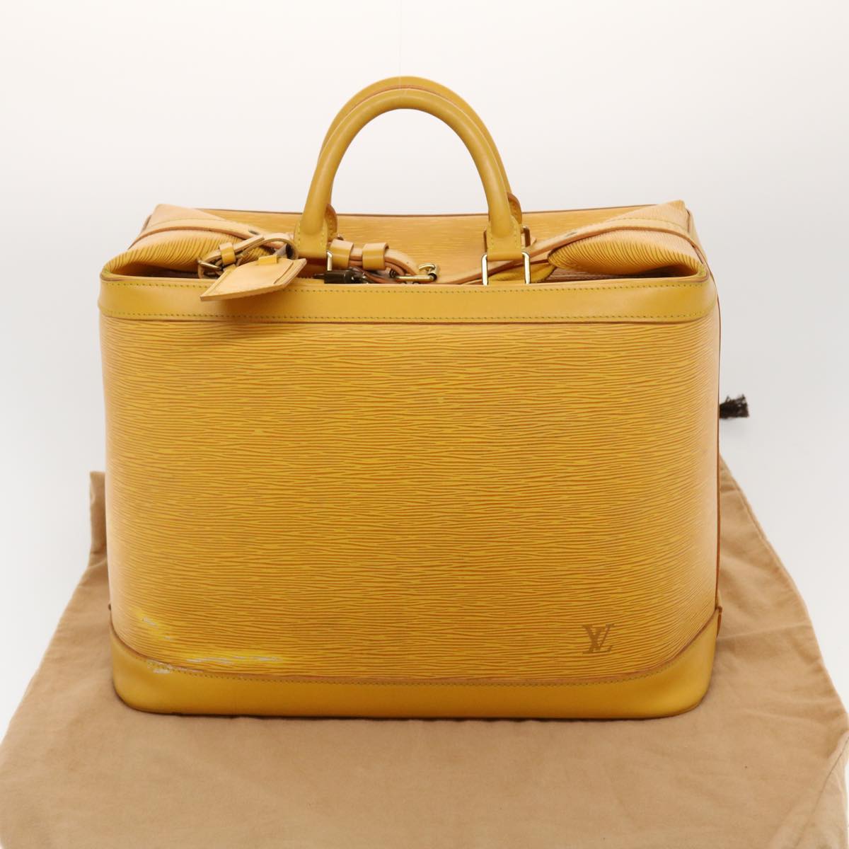 Louis Vuitton Boston Yellow Leather Travel Bag