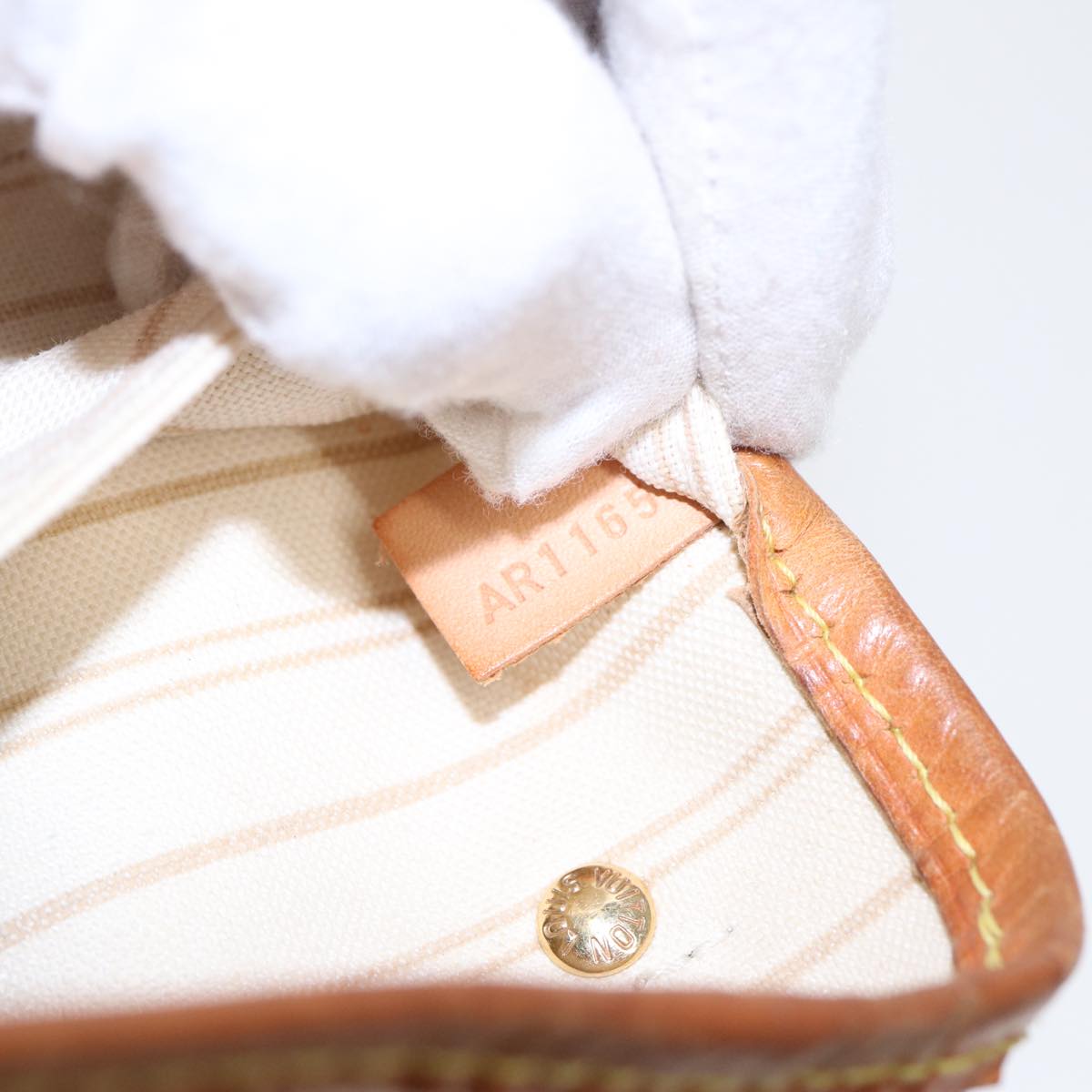Louis Vuitton Neverfull Pm White Canvas Tote Bag