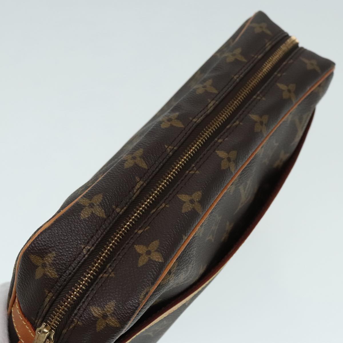 Louis Vuitton Compiegne 28 Brown Canvas Clutch Bag