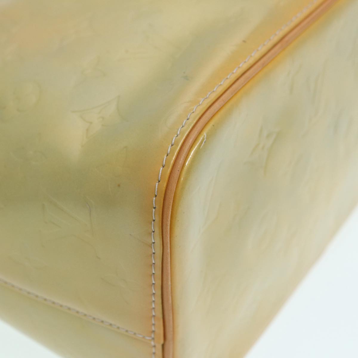 Louis Vuitton Houston Beige Patent Leather Handbag