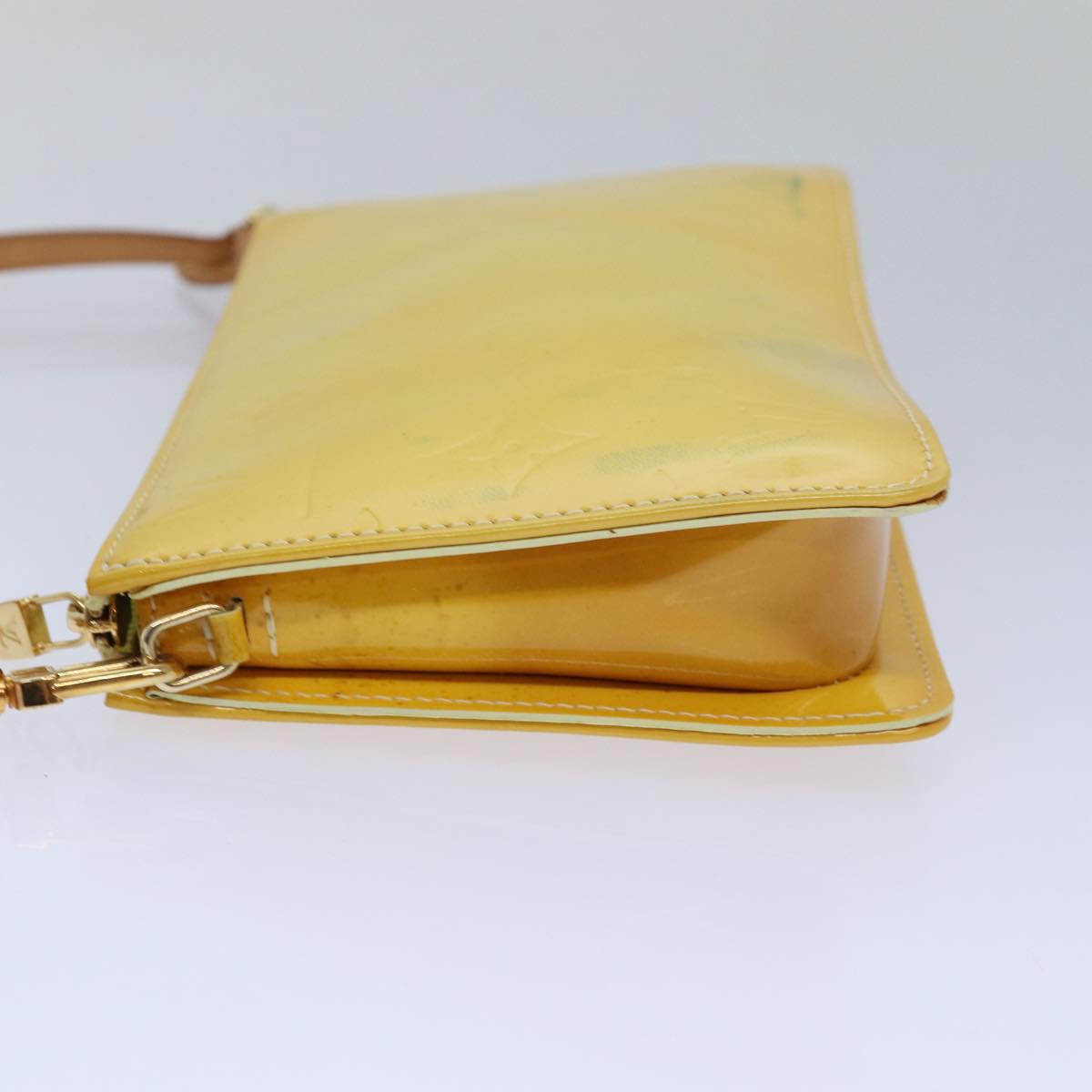 Louis Vuitton Lexington Yellow Patent Leather Clutch Bag