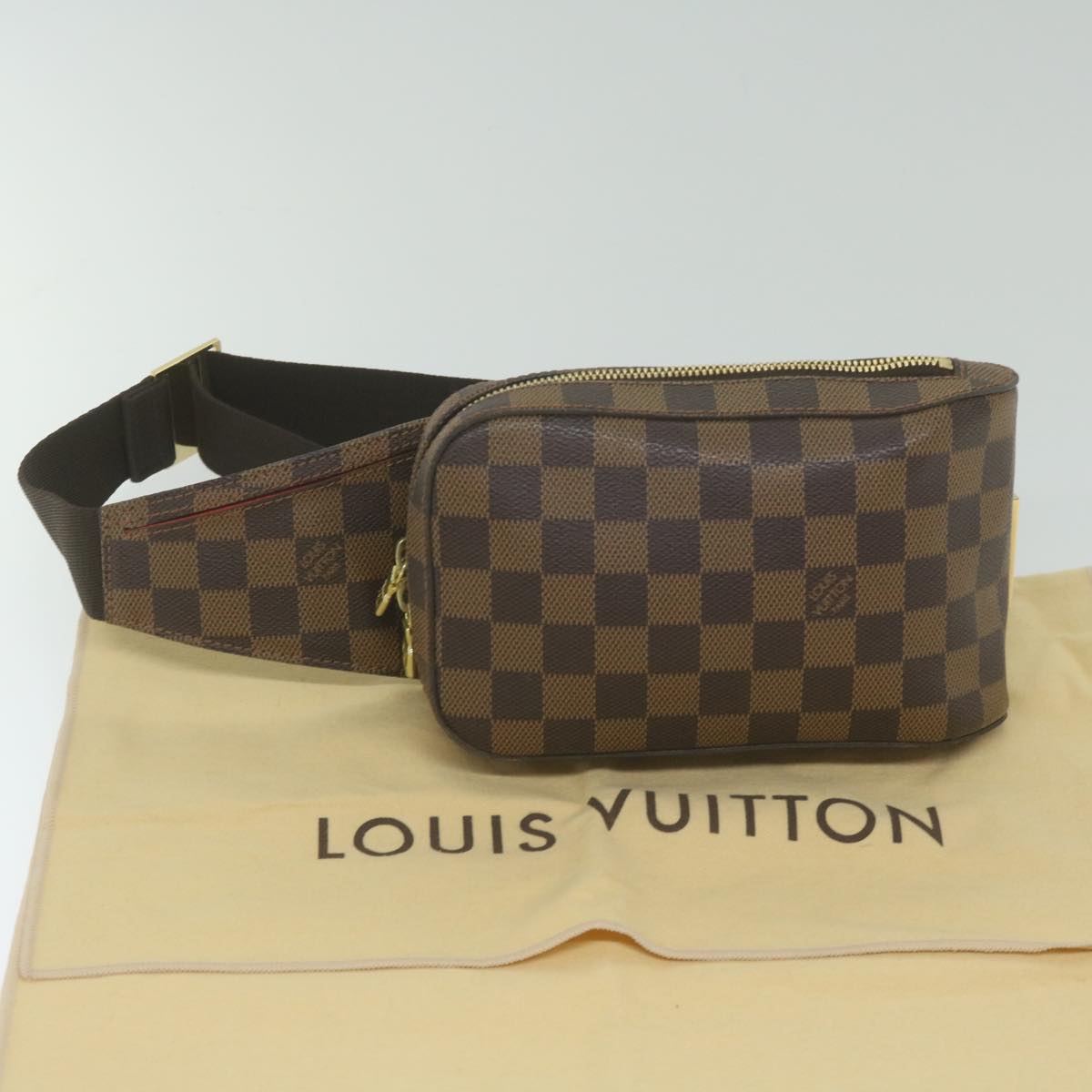 Louis Vuitton Geronimo Brown Canvas Shoulder Bag