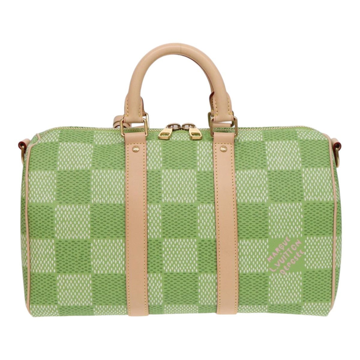 Louis Vuitton Speedy Bandoulière 35 Green Canvas Handbag