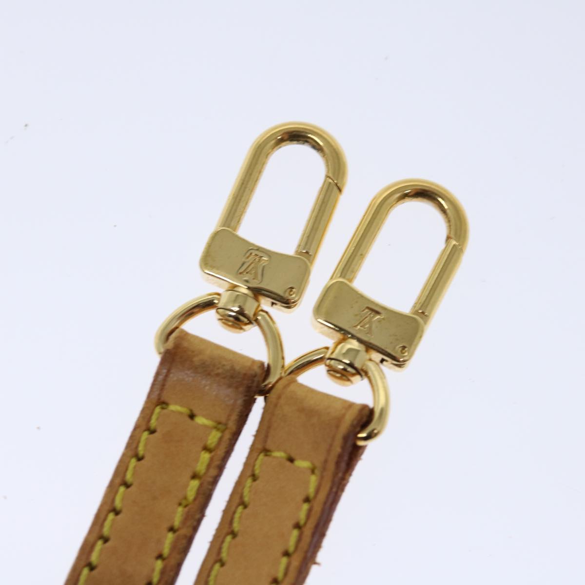 Louis Vuitton Shoulder Strap Beige Leather Bag Jewelry