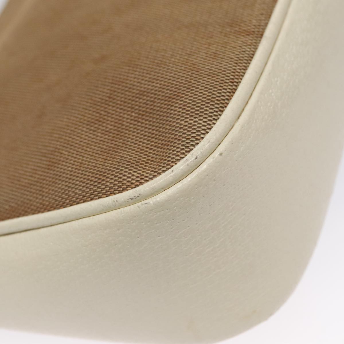 Gucci Bamboo Beige Canvas Shoulder Bag