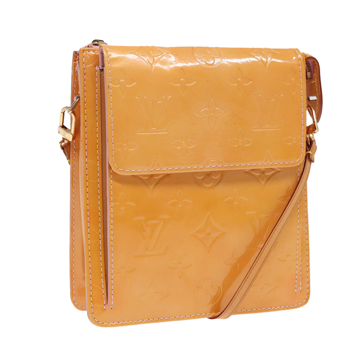 Louis Vuitton Mott Beige Patent Leather Shoulder Bag