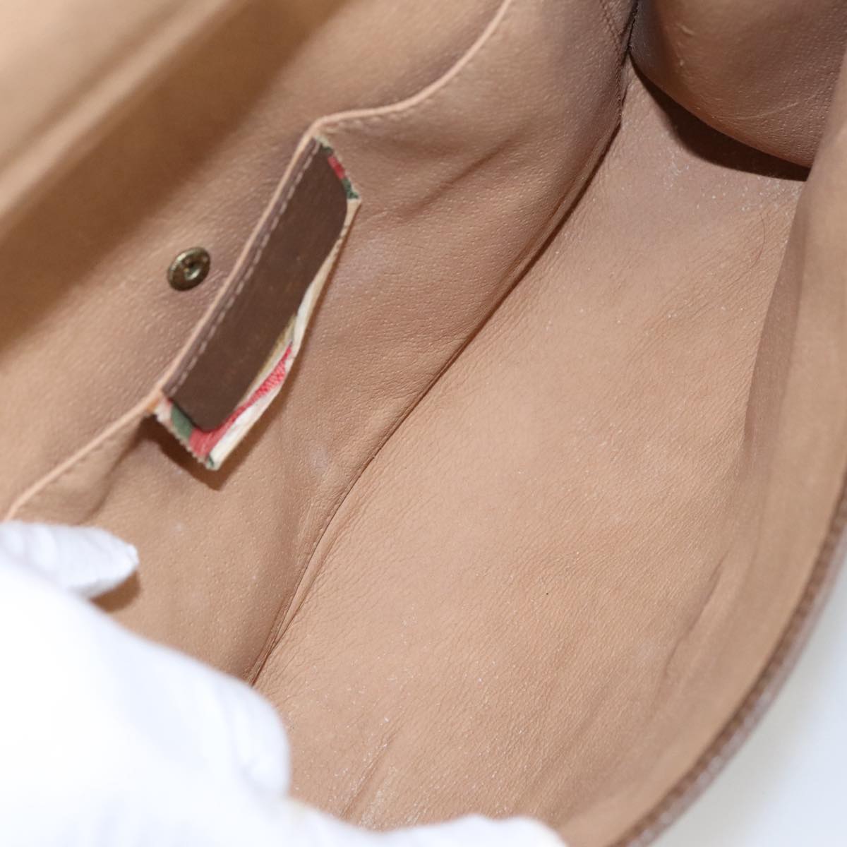 Gucci Sherry Beige Canvas Clutch Bag