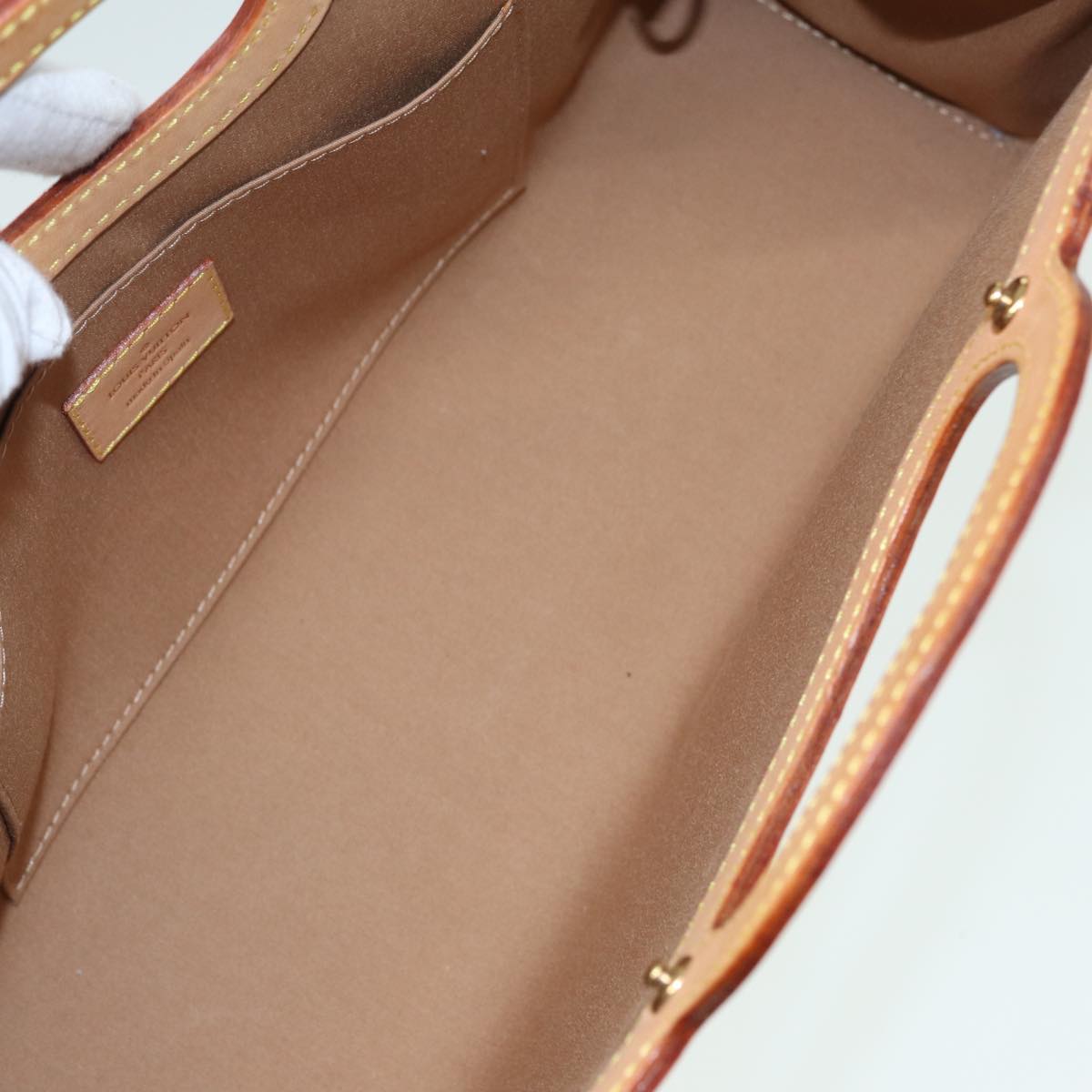 Louis Vuitton Roxbury Beige Patent Leather Handbag