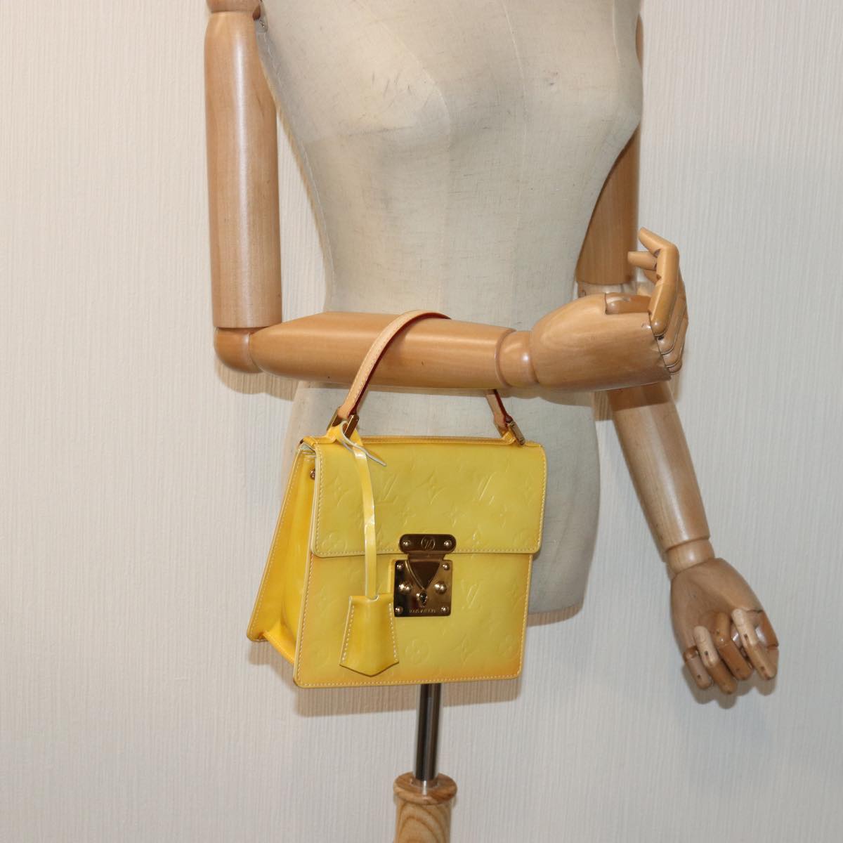 Louis Vuitton Spring Street Yellow Patent Leather Handbag