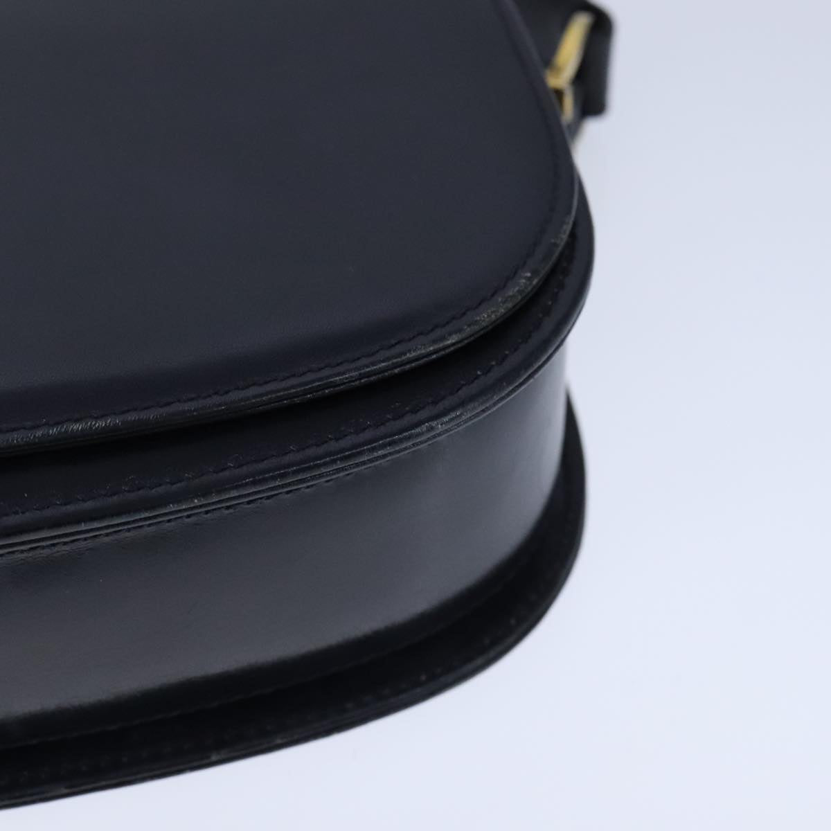 Gucci Horsebit Navy Leather Shoulder Bag