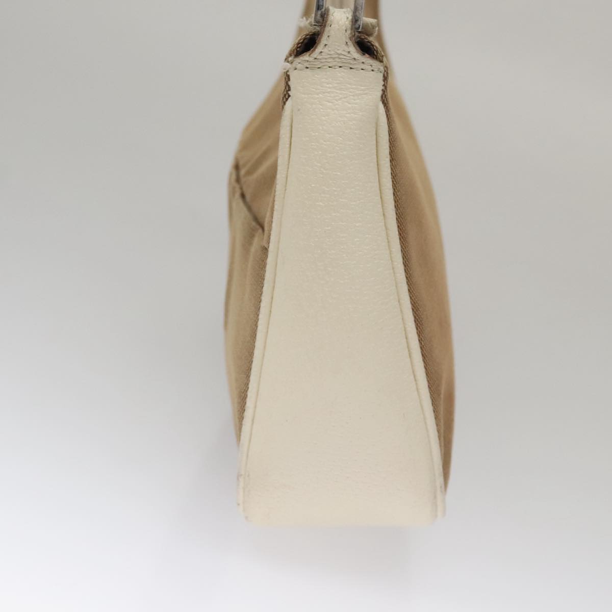 Gucci Bamboo Beige Canvas Shoulder Bag