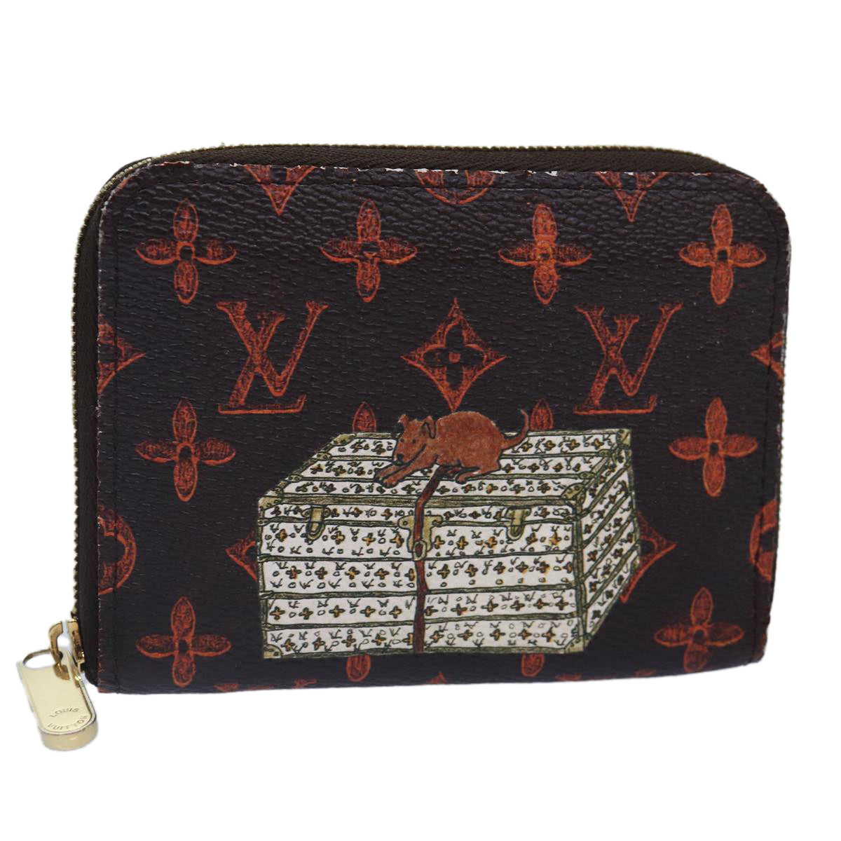 Louis Vuitton Zippy Coin Purse Brown Canvas Wallet