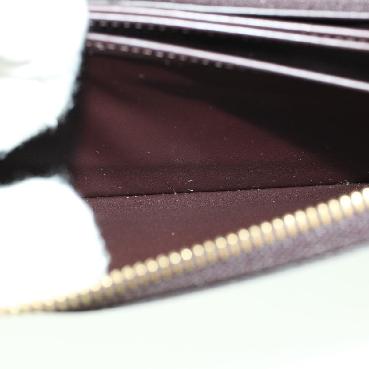Louis Vuitton Portefeuille Zippy Burgundy Patent Leather Wallet