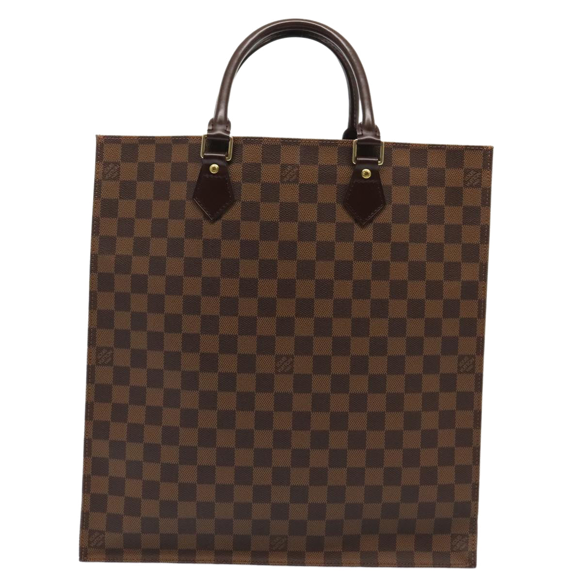 Louis Vuitton Sac Plat Brown Canvas Handbag