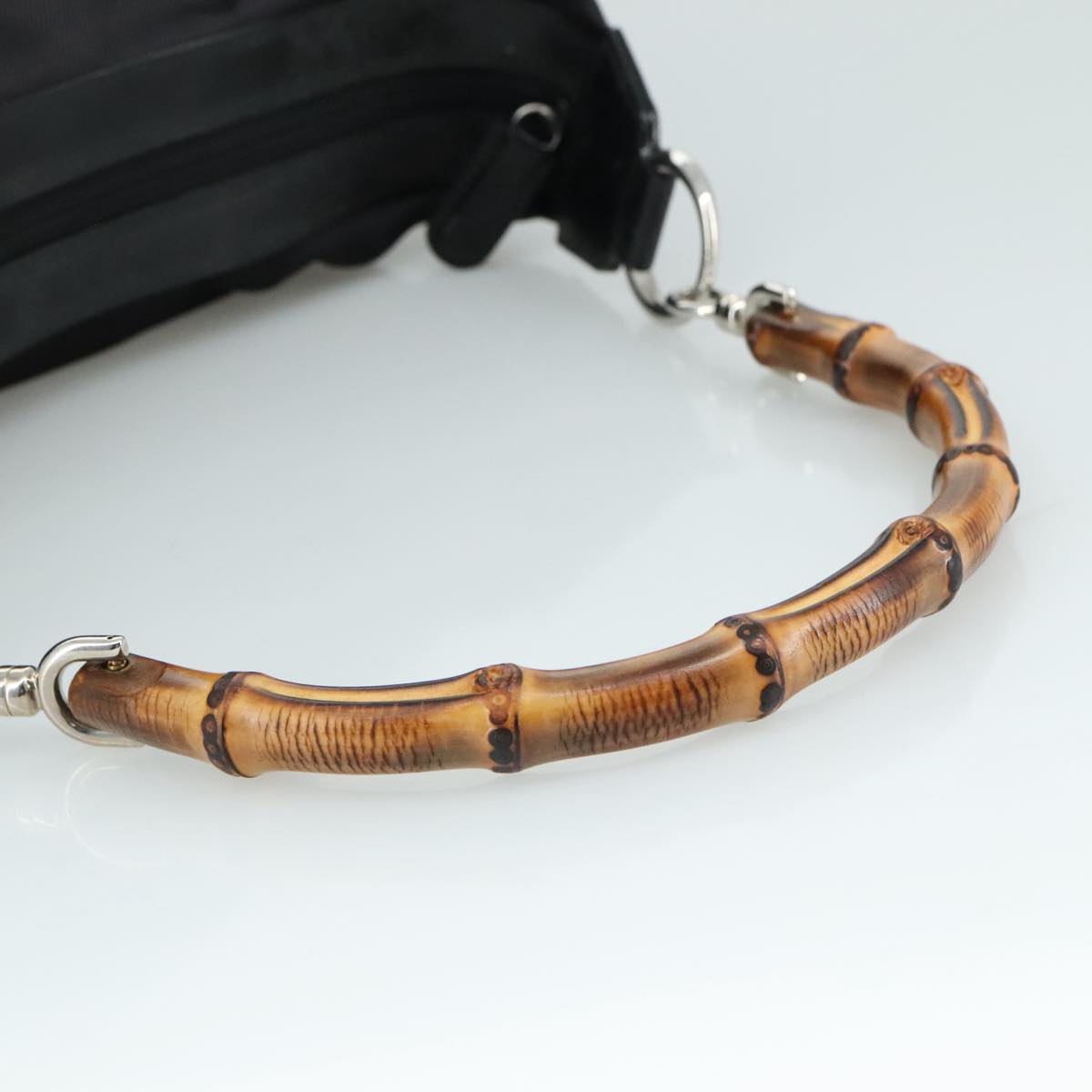 Gucci Bamboo Black Synthetic Handbag