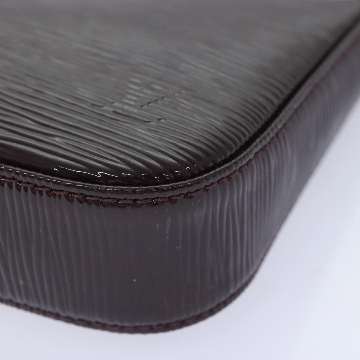 Louis Vuitton Pochette Accessoire Purple Leather Clutch Bag