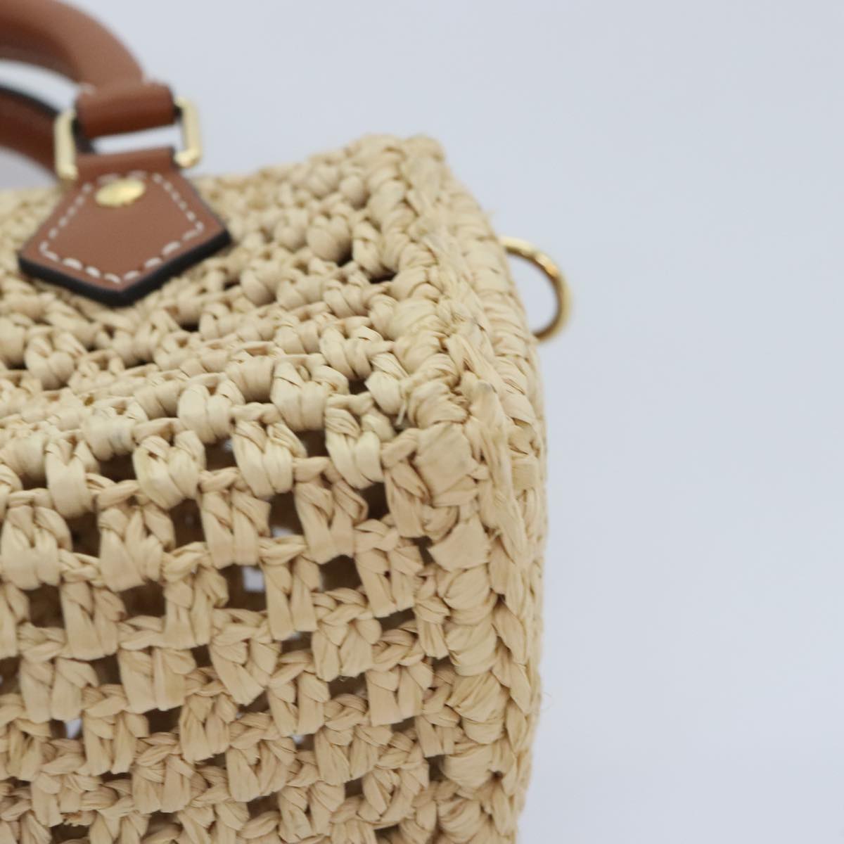Louis Vuitton Nano Speedy Beige Synthetic Handbag