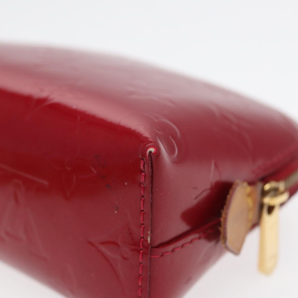 Louis Vuitton Cosmetic Pouch Red Patent Leather Clutch Bag