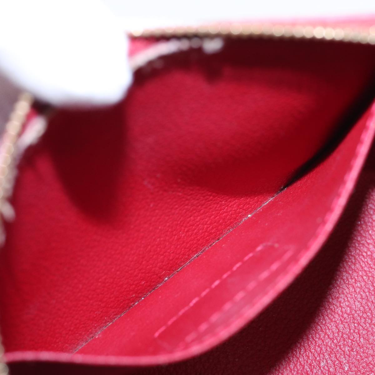 Louis Vuitton Cosmetic Pouch Red Patent Leather Clutch Bag